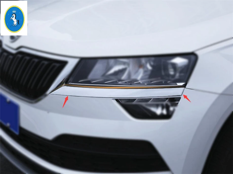 Автоаксессуары Yimaautotrims фара для передних фар защита век бровей Накладка Skoda Karoq 2018