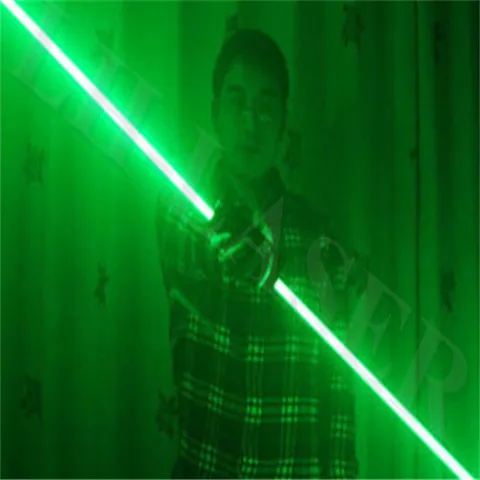 Двухсторонний зеленый лазерный меч для лазерного шоу, 200 нм, МВт
