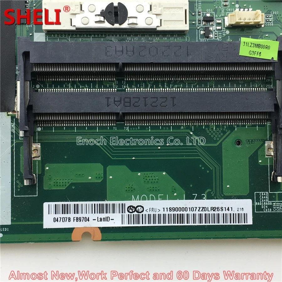 Материнская плата MOUGOL 90000107 11S90000107 для ноутбука Lenovo Ideapad Z580 DA0LZ3MB6G0 LZ3 PGA989 HM76 DDR3