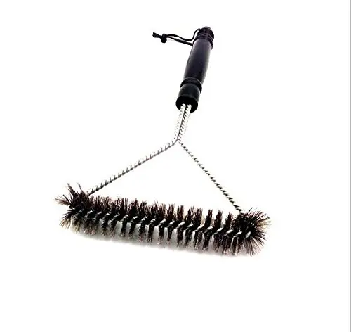 Щетка для гриля барбекю с сверхпрочной проволочной щетиной из нержавеющей стали