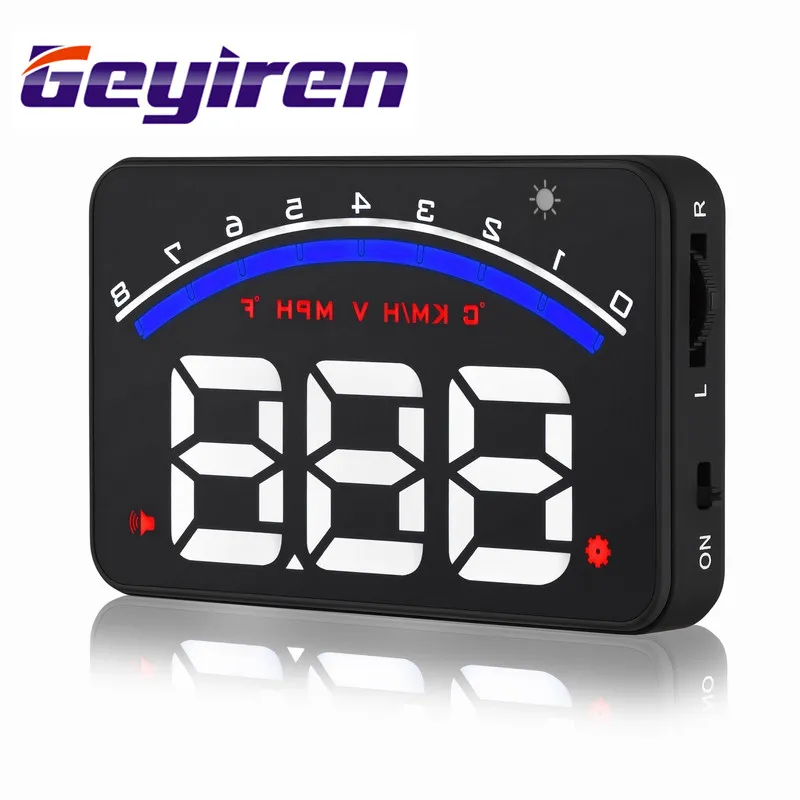 Geyiren M6 Универсальная автомобильная HUD odb2 Скорость ometer Head Up Дисплей лобовое стекло