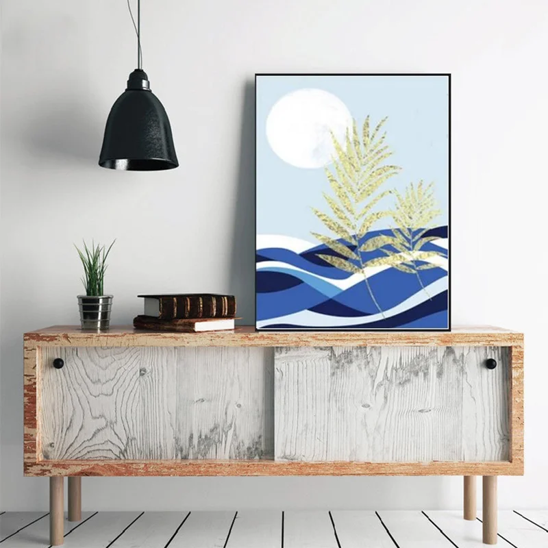 Нордический минималистичный современный пейзаж креативный декор живопись гор