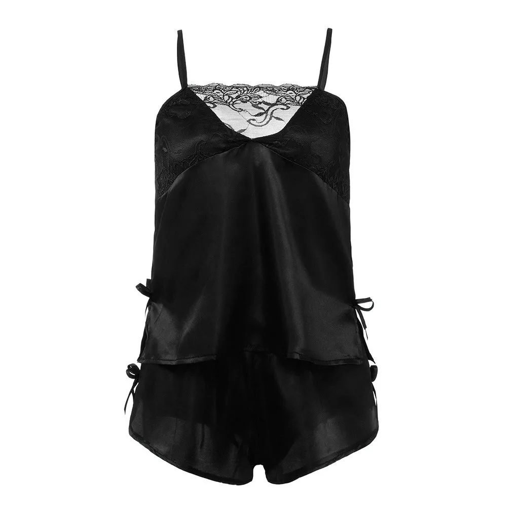YOUYEDIAN женское кружевное сексуальное страсть белье Babydoll G-StringPlus размер ночное белье 2pc набор кружевной отделкой атласный Топ Cami наборы под# w30