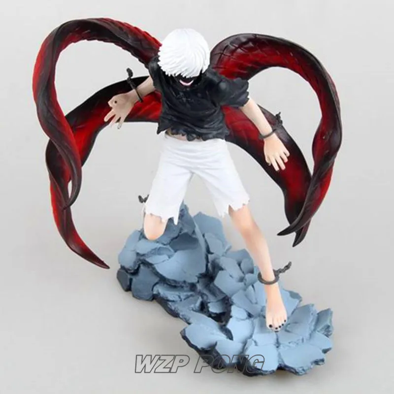 23 см аниме Токио вурдалак Kaneki Кен стоя осанка Битва ver фигурка куклы игрушечные лошадки ПВХ фигурку Коллекционная модель игрушки