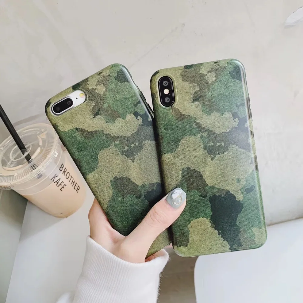 Netarlier горячая Распродажа армейский зеленый камуфляж Чехол для iPhone 6 S Plus 7 8 IX XR Xs Max