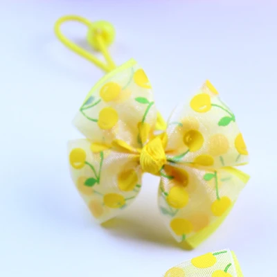 N16Yellow Новинка; милый детский головной убор; резинки для девочек; веревки для волос; головные уборы с бантом; Детские аксессуары для волос; резинка для волос - Цвет: N16Yellow