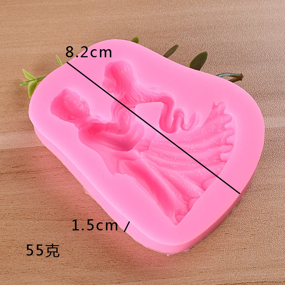Силиконовая форма Танцующие ангелы для свадьбы мыла влюбленных пар поцелуй