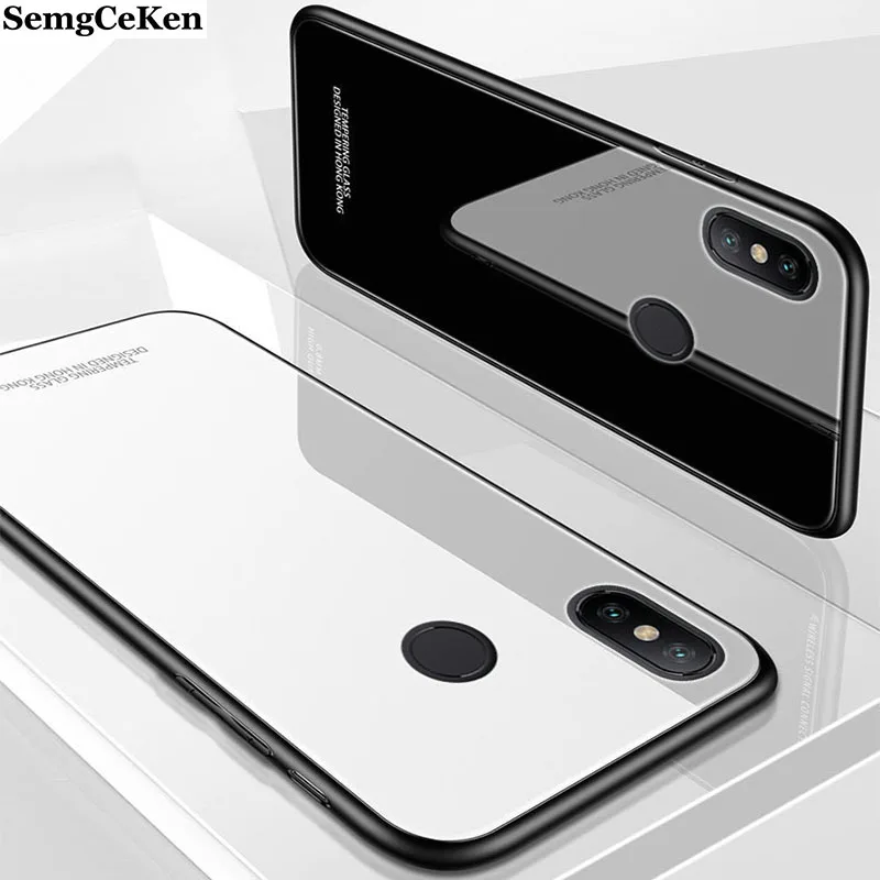 SemgCeKen роскошный оригинальный жесткий стеклянный зеркальный чехол для xiaomi mi 8 se 8se
