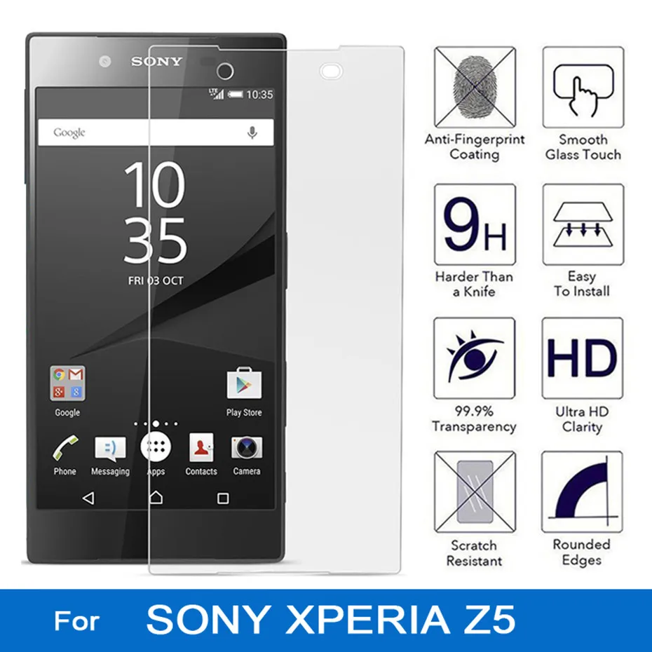 2 шт закаленное стекло для sony xperia z5 e6603 e6633 e6653 e6683 dual Z5 защита экрана 9H Передняя ЖК-пленка для sony z5 стекло