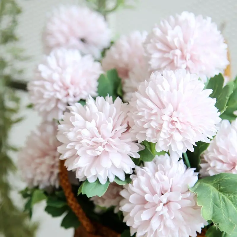 Simulation artificial flower dandelion hyacinth wedding home background wall rose photography set | Дом и сад