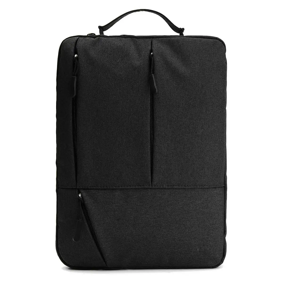 Черный Сумка для ноутбука из ткани Оксфорд для Macbook Air Pro retina 11 12 13 дюймов, чехол для ноутбука, чехол для планшета Xiaomi Air для hp - Цвет: Черный