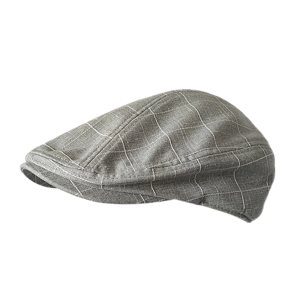 Light Grey BUTTERMERE, Классическая плоская кепка, мужские клетчатые хлопковые шапки для вождения, мужской светильник, серый цвет, винтажный Утконос, плюща, шляпы, летние британские шапки и кепки s - Цвет: Light Grey