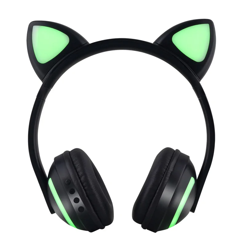 YITEK KL05 Bluetooth стерео кошачьи наушники мигающие светящиеся кошачьи наушники игровая гарнитура наушники 7 цветов светодиодный светильник