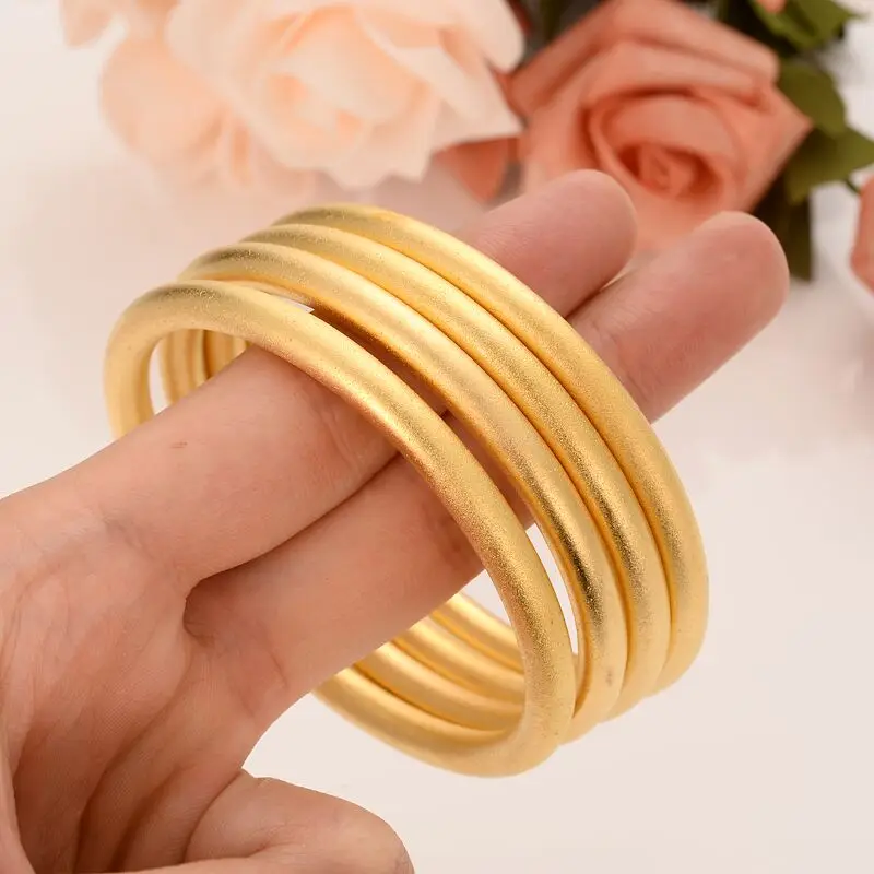 24 K Fine Gold GF браслет в дубайском стиле африканские арабские изделия 4 шт. сборка
