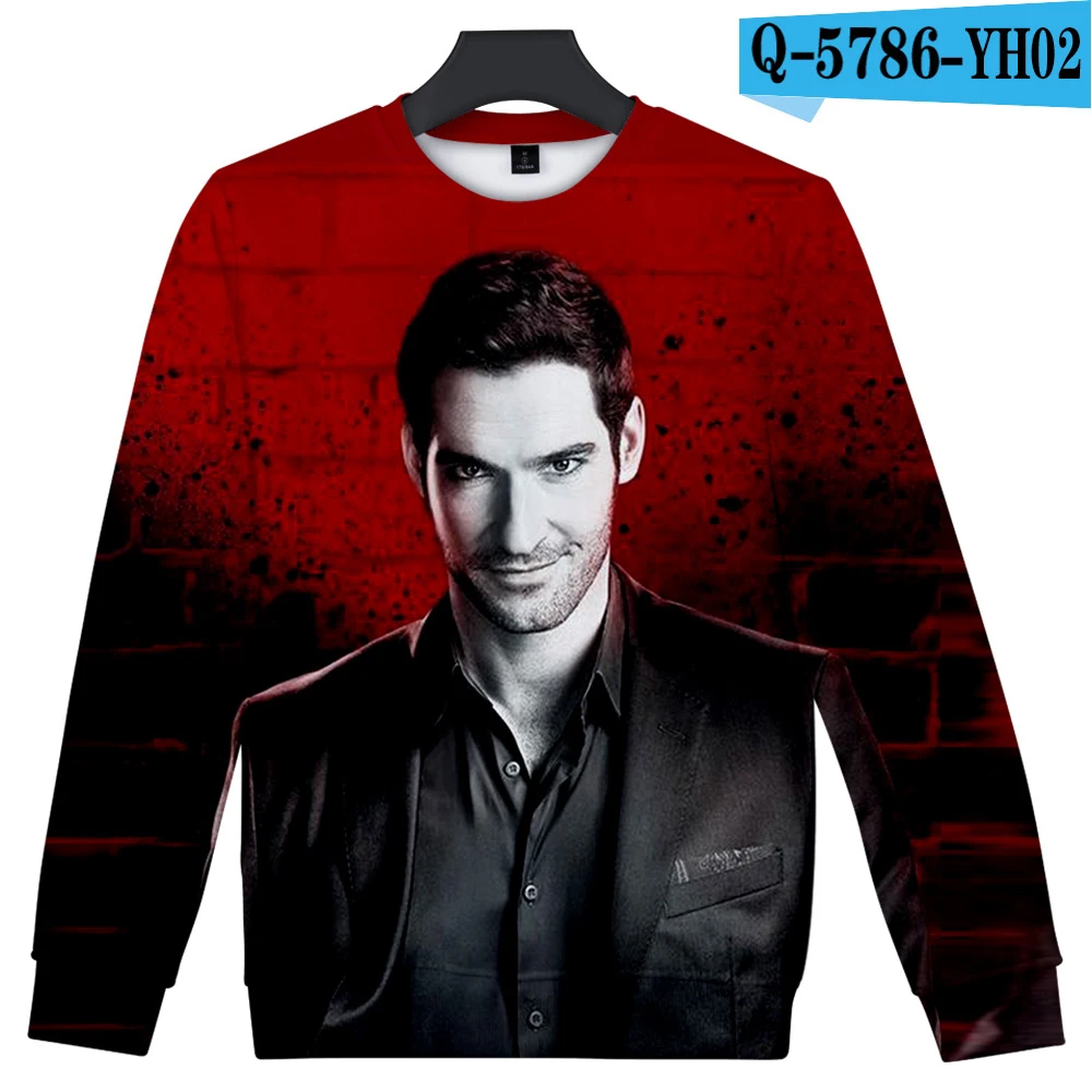 3D Горячая Lucifer Толстовка Lucifer Morningstar толстовки хороший открытый пуловер Толстовка Осень мужские длинные толстовки - Цвет: 3D