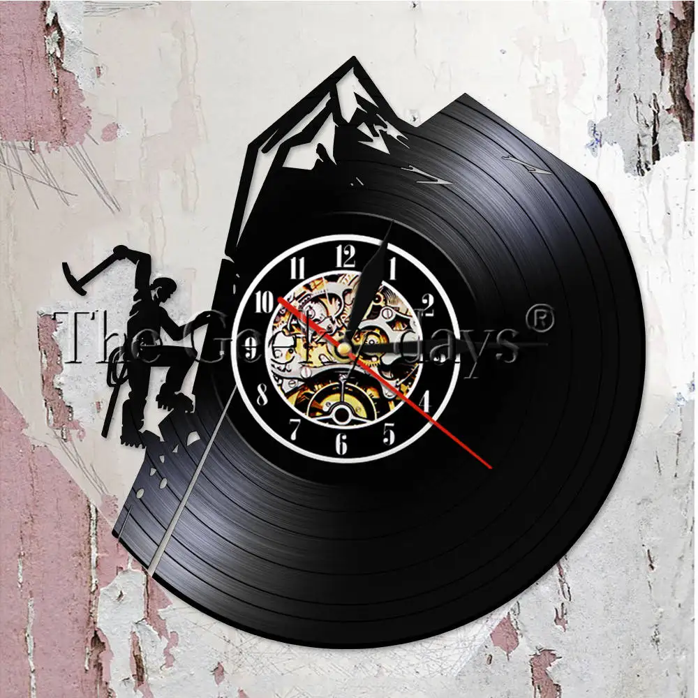 Экстремальные виды спорта альпинизм Виниловая пластинка часы Туризм