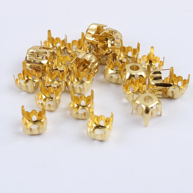 Пришивные пустые когти Модные Серебристые/золотистые металлические с открытой