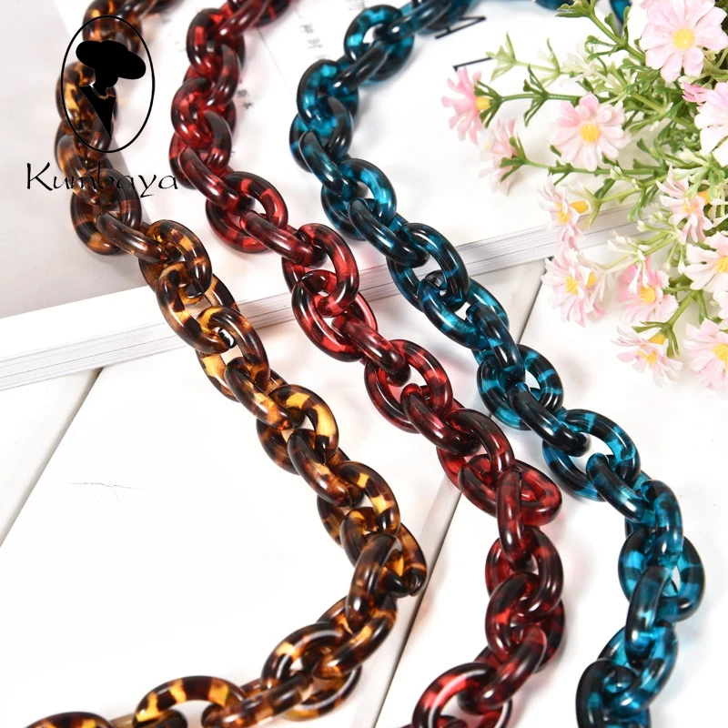 

1.0 Meter 17*24mm Acrylic Necklace Strands Parts Linked Bag Chains Women Jewelry DIY Accessories Glasses Chains Components N026