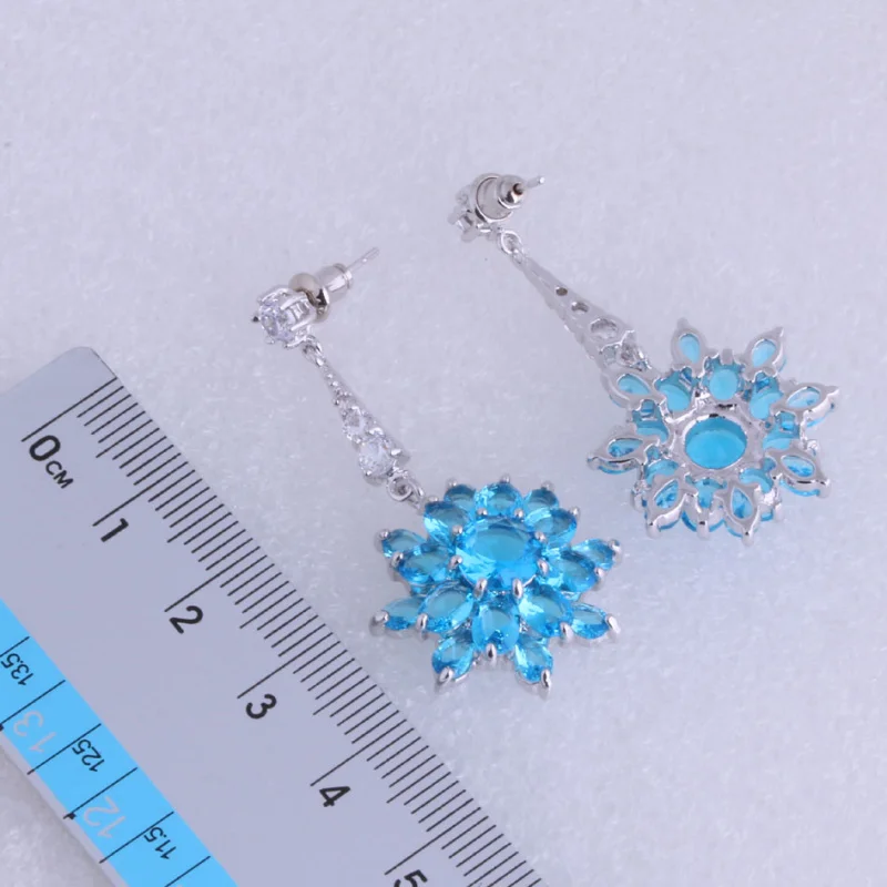 Серьги подвески в виде цветка с кристаллом|earrings wedding jewelry|earrings weddingdrop earings |