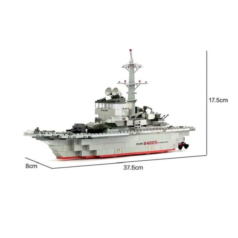 KAZI блоки военный корабль модель строительные блоки 84005 детские игрушки имитационный пистолет оружие оборудование техника конструктор развивающие