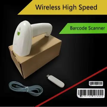 WHITE 433Hz Laser Barcode Scanner with Large Compacity Storage up to 400 000 Barcodes | Компьютеры и офис