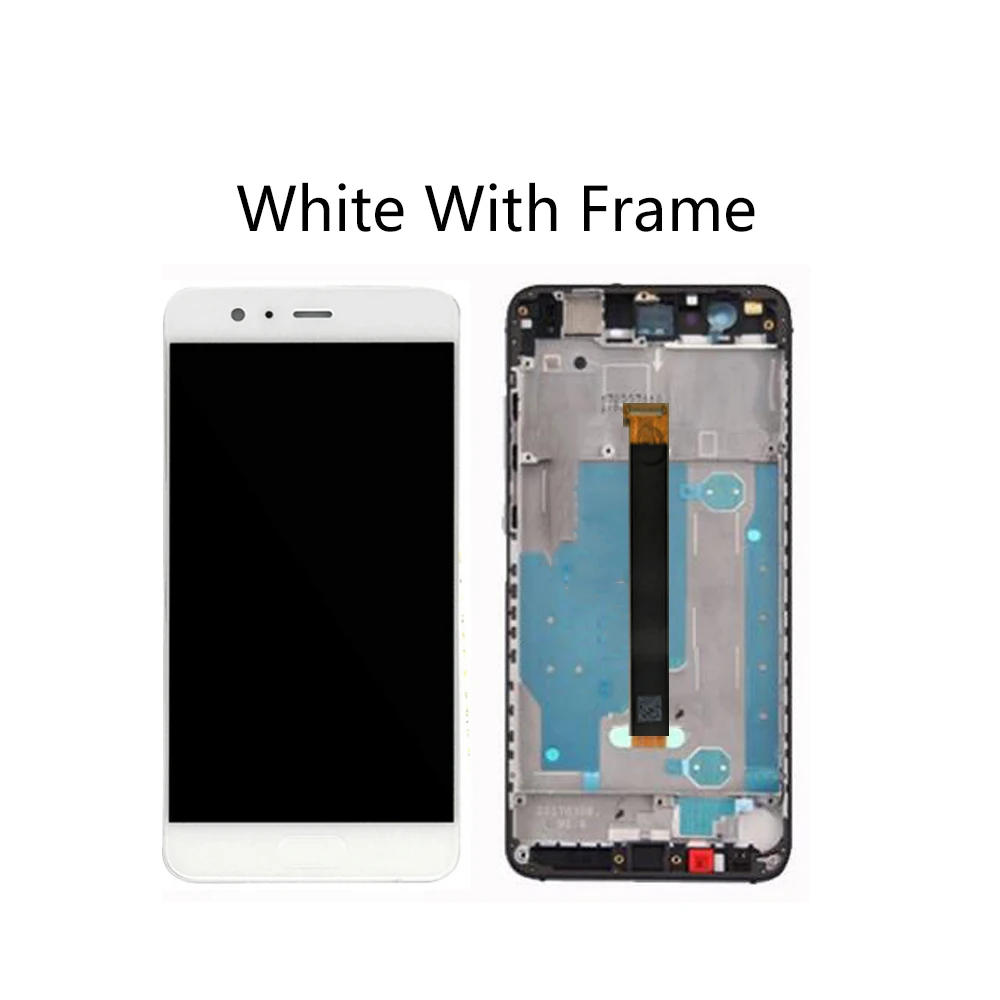 Для HUAWEI P10 Plus 5,5 ''2560x1440 ЖК-дисплей с кодирующий преобразователь сенсорного экрана в сборе запасные части VKY-AL00 - Цвет: White With Frame