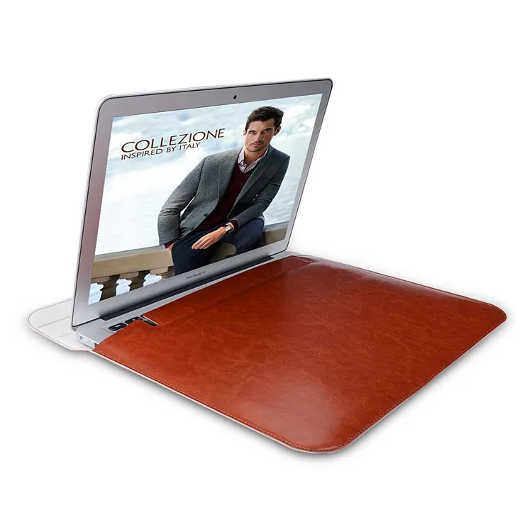 Совершенно новый смарт стенд ПУ кожаный чехол Обложка сумка для Apple Macbook 11 дюймов