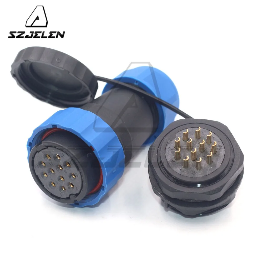SD28TP-ZM 28mm 12pin Industrial Waterproof cable Connector Plug female and Socket male IP67 electrical Power connector | Обустройство