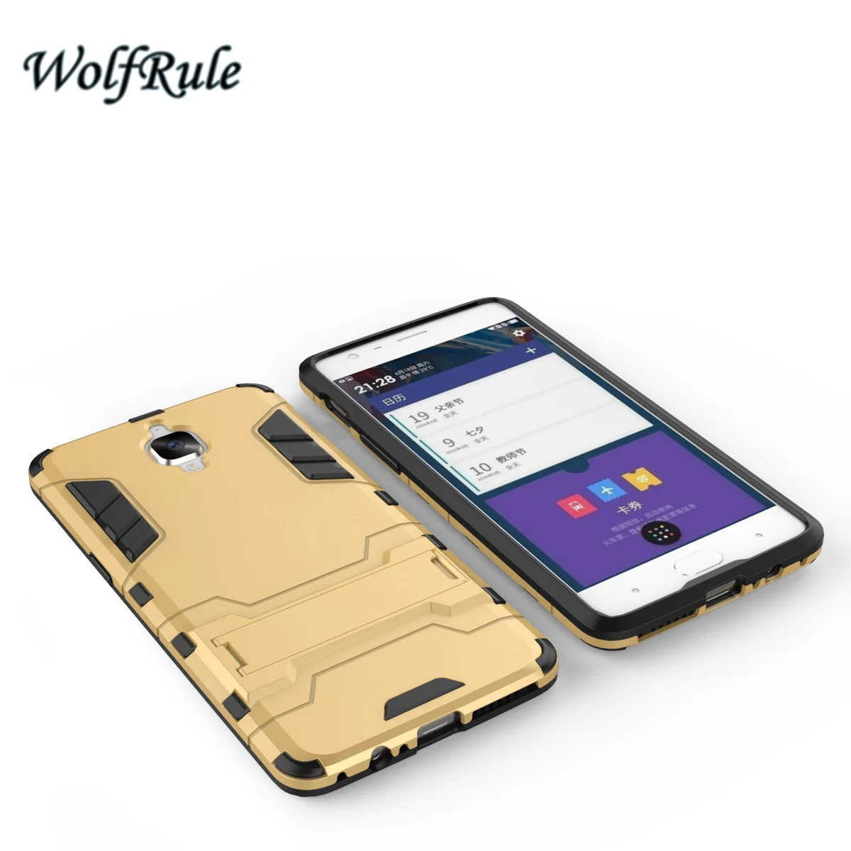 WolfRule Anti-knock Case OnePlus 3 Cover Soft Silicone + Slim Plastic For Oneplus 3T Three Holder Stand Capa | Мобильные телефоны и