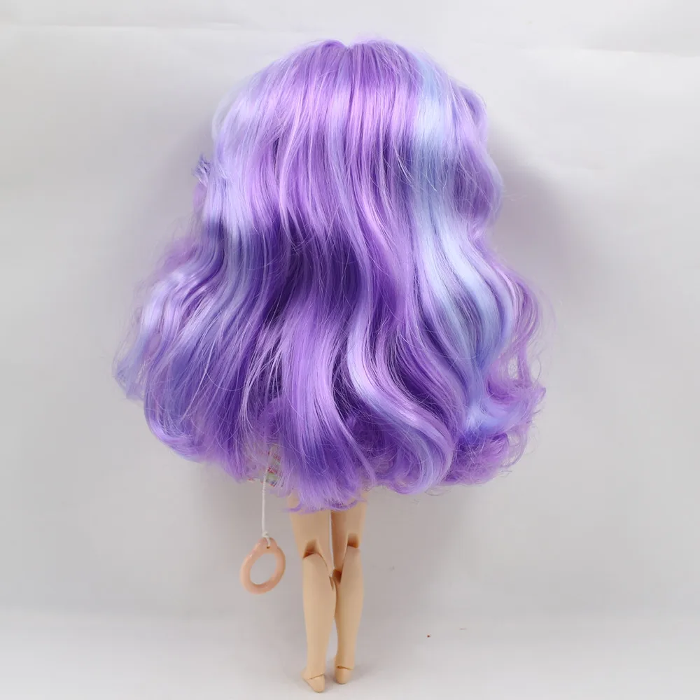 Кукла ICY DBS Blyth телесная кукла 230BL6005/7216 фиолетовые микс синие волосы белая кожа