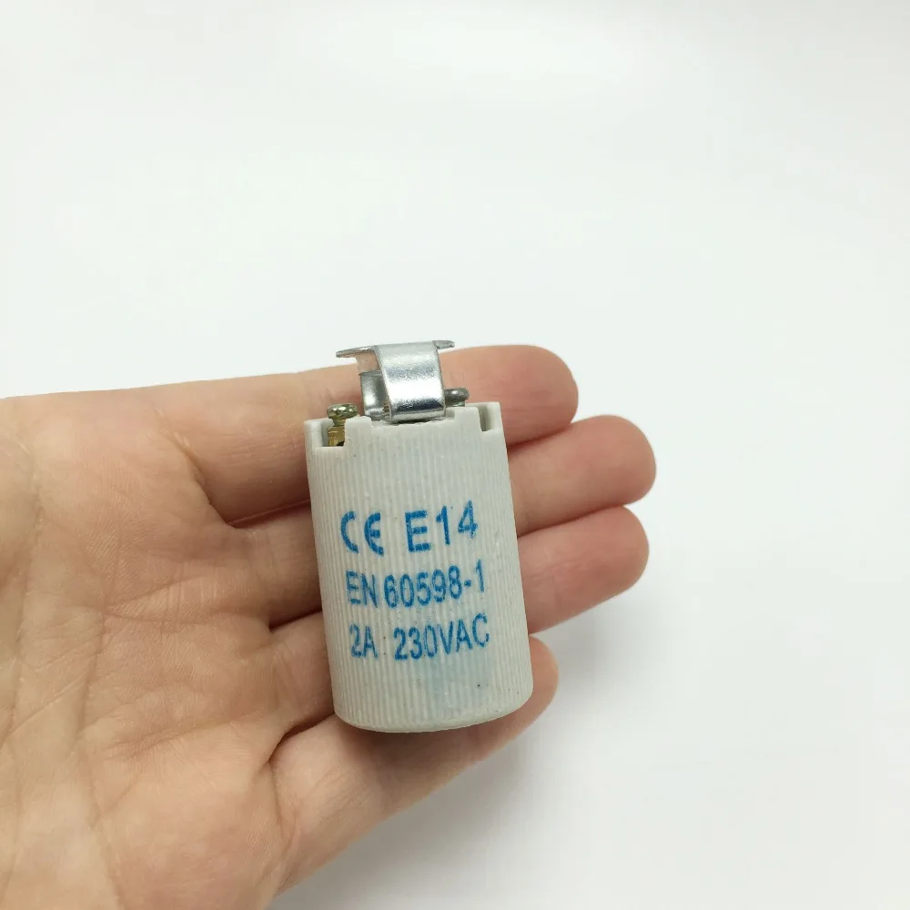 10 шт./лот E14 керамический держатель лампы Ретро винтовой патрон CE винтажный