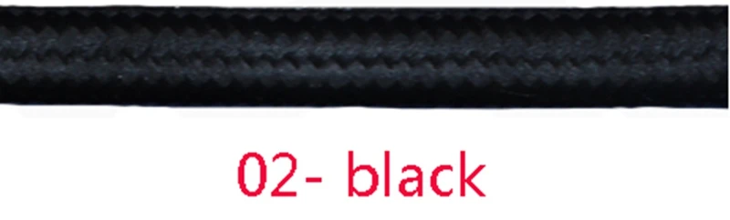02 black 2 м 3 м 5 м 10 м 2 ядра 0,75 мм2 винтажный ТЕКСТИЛЬНЫЙ ШНУР Электрический провод плетеный кабель - Цвет: 02 black