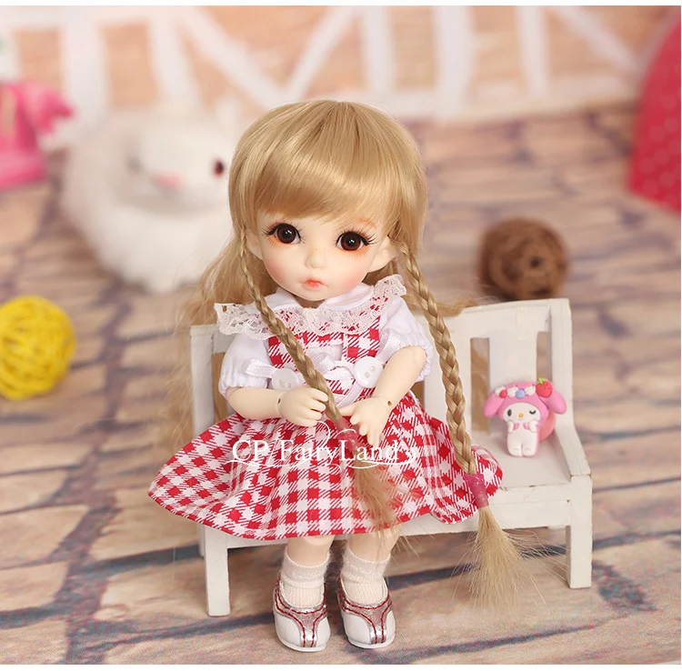 BJD SD кукольная одежда 1/8 принцесса белая футболка и черная сетчатая юбка на