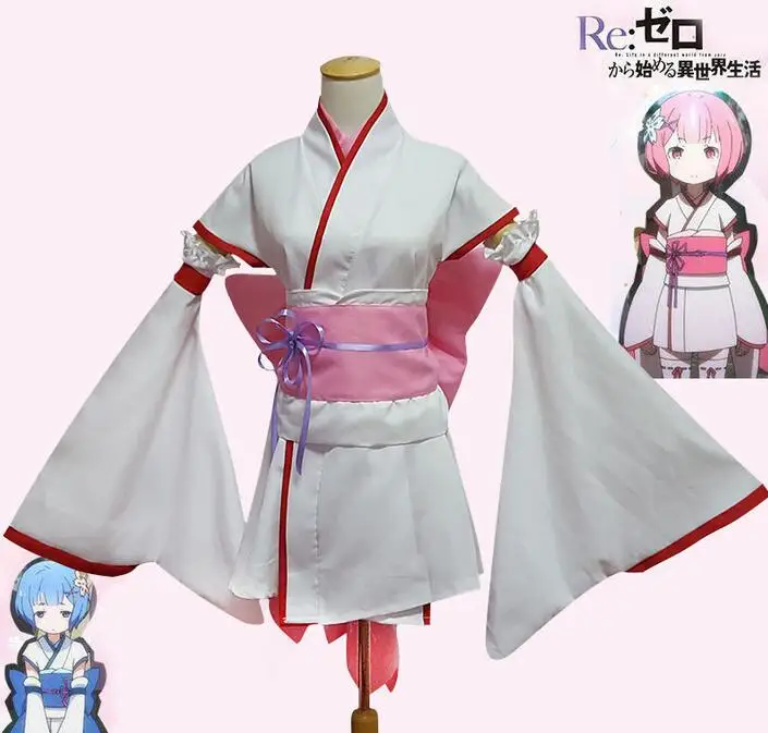 Ram/Rem Косплэй Re:zero Kara Hajimeru Isekai Seikatsu Re жизнь в другом мире Kawaii сестры костюм