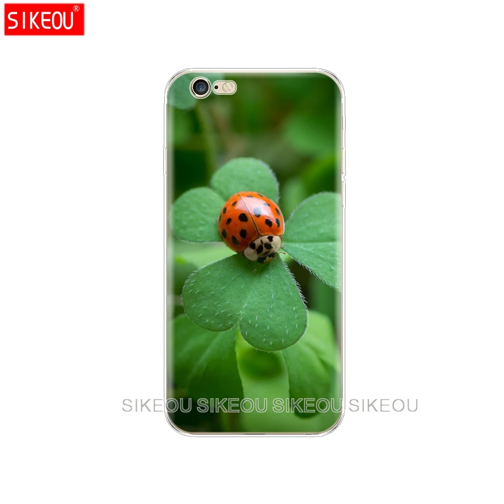 Силиконовый чехол для телефона Iphone 6X8 7 6s 5 5s SE 2020 Plus 10 XR XS 11 Pro Max с четырьмя листьями