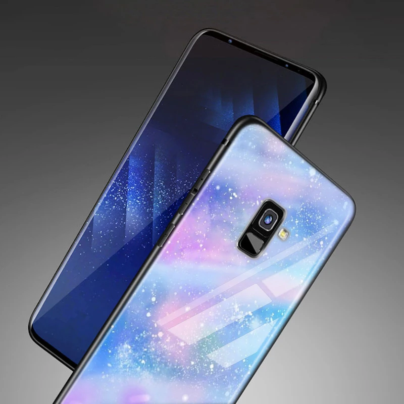 Черный силиконовый чехол для Samsung A9 A7 2018 Galaxy A8 A6 Plus A5 A3 Star 2017 2016 не стеклянный 154KK |