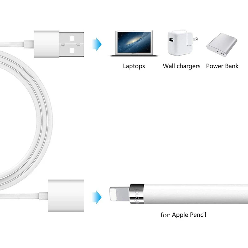 Suntaiho зарядное устройство для Apple Pencil адаптер зарядный кабель шнур для Apple iPad Pro Карандаш-Стилус мужчины к женскому удлинительному usb-кабелю