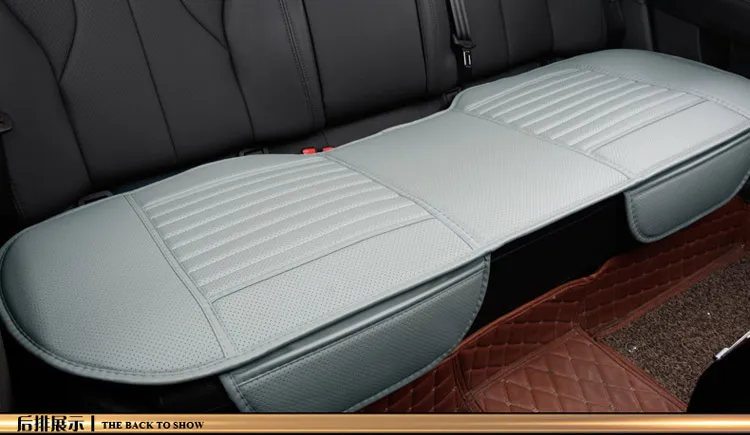 grey 1 rear back Кожаное автомобильное сиденье Подушка автомобильное сиденье бамбуковый уголь одиночные четыре сезона общие автомобильные сиденья подушки, автомобильные чехлы - Название цвета: grey 1 rear back