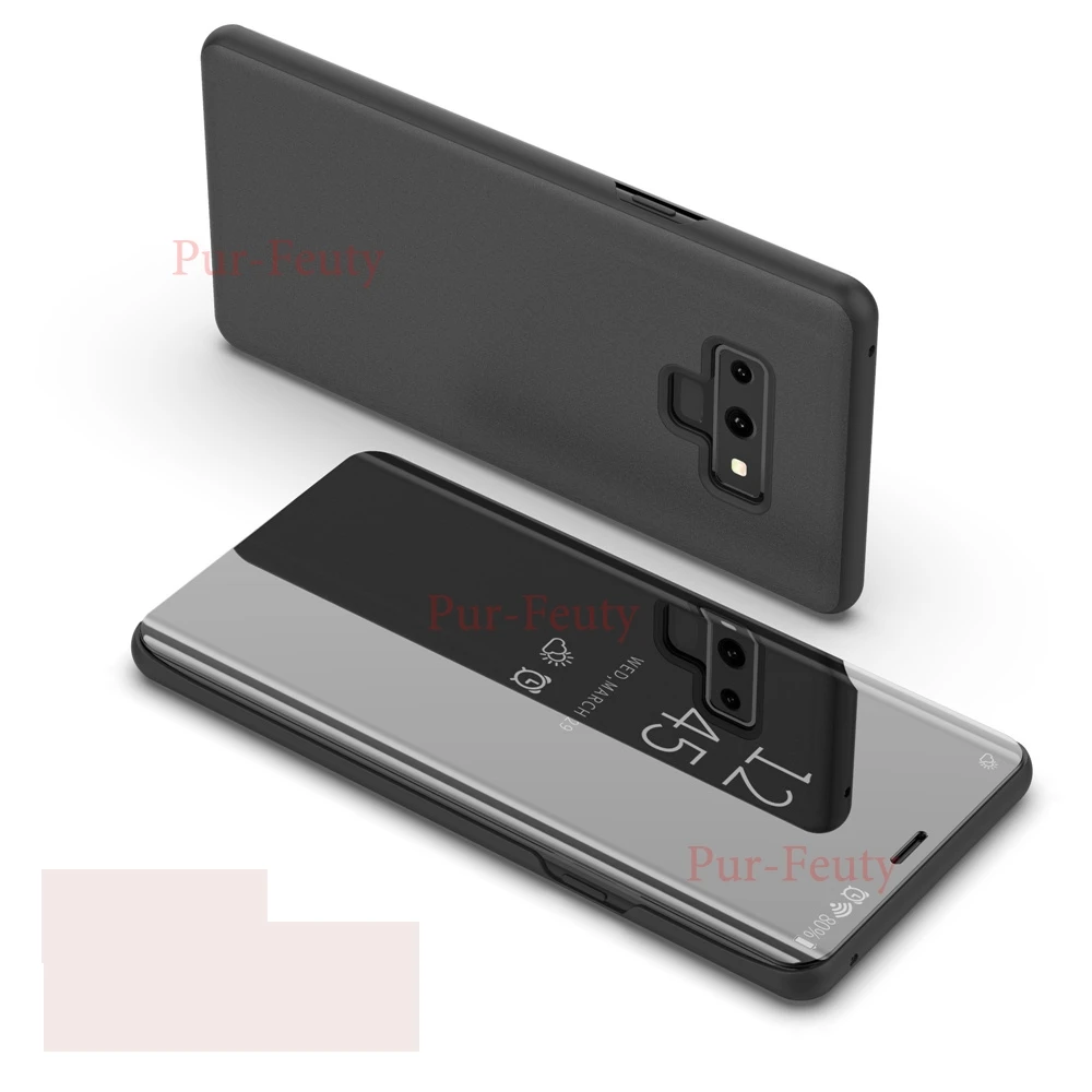 Чехол с откидной крышкой для Samsung Galaxy Note 9 SM N960 N960U Роскошный прозрачный зеркальный