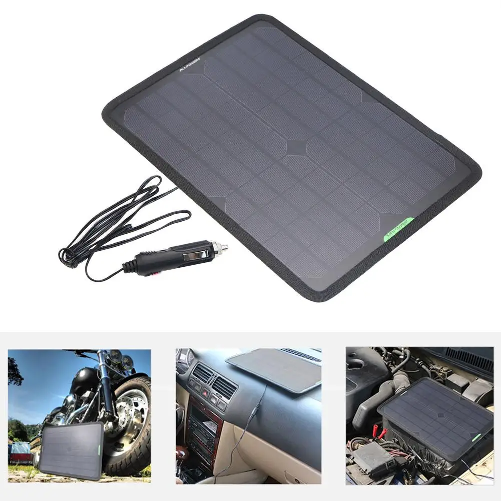 Портативное зарядное устройство на солнечной батарее 18 в 12 В 10 Вт разъем