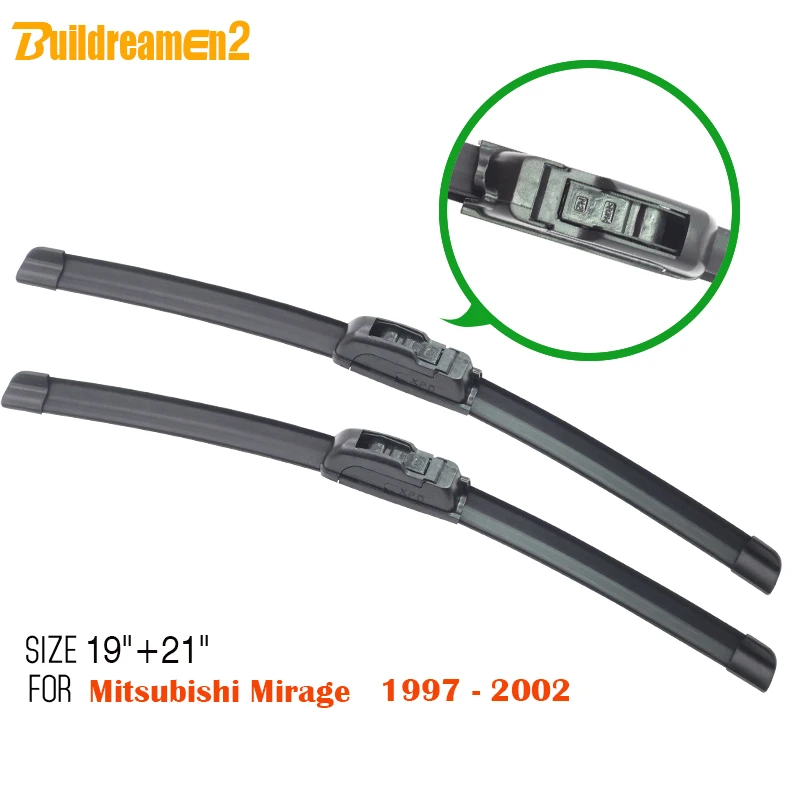 Buildreamen2 для Mitsubishi Mirage 1997-2002 автомобильный пассажирский и водительский стеклоочиститель мягкий резиновый стеклоочиститель
