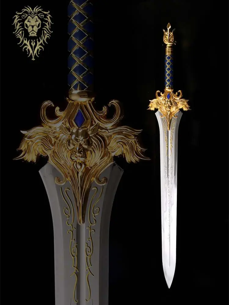 [Металл] поделки 1:1, 110 см, WOW king of Stormwind, Llane Wrynn I, меч льва, модель для украшения дома, вечерние костюмы для взрослых