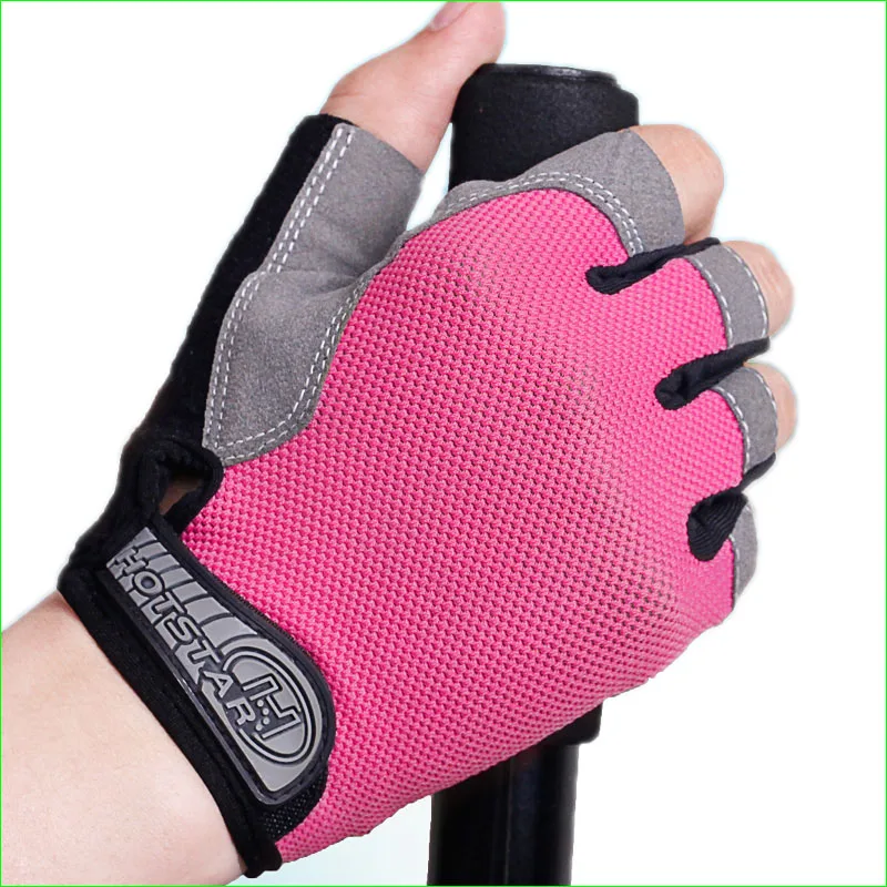 Женская половина палец варежки нескользкая подошва тренировки Фитнес перчатки