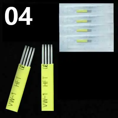 100 шт. сверхтонкие перманентные иглы для макияжа бровей лезвия микроблейдинга