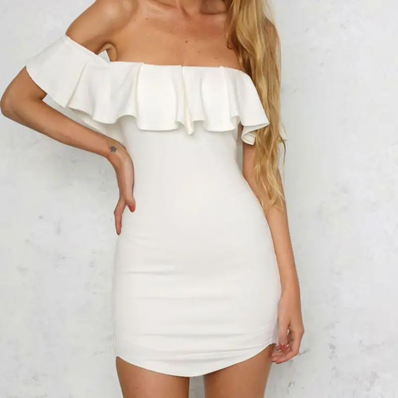 Летние, пляжные, в богемном стиле мини платье Для женщин Vestidos Открытое платье с открытыми плечами платье Женская одежда пляжный костюм в богемном стиле облегающее платье