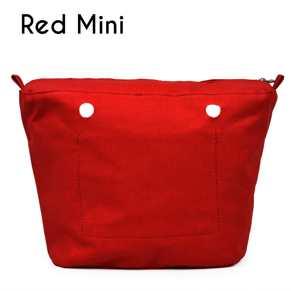 Red mini Внутренняя подкладка вставка карман на молнии для классического мини Obag холст вставка с внутренним водонепроницаемым покрытием для O сумки - Цвет: Red mini