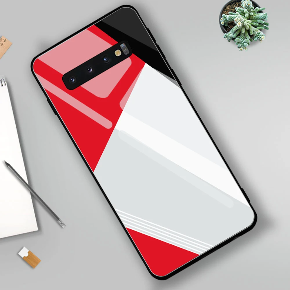 Чехол из закаленного стекла с единорогом для Samsung Note 9 чехол A50 A10 A30 S10 Plus S9