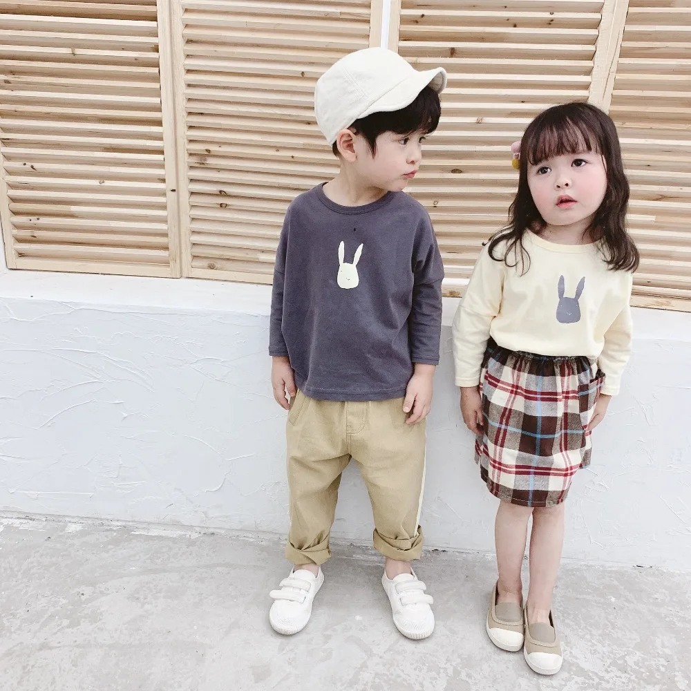Celveroso Spring children's cotton T-shirt boys and girls long-sleeved cartoon tops casual | Детская одежда и обувь