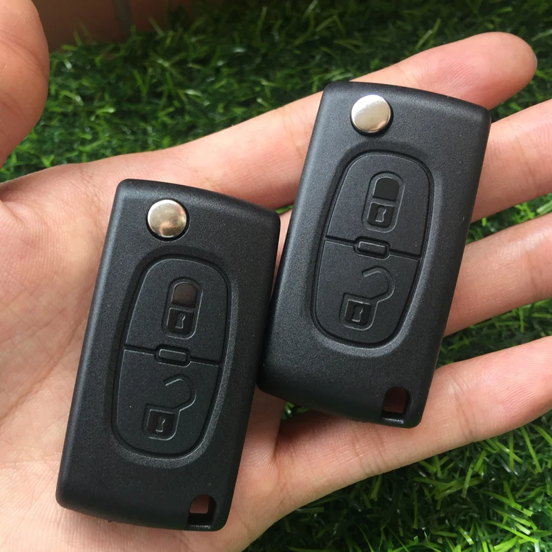 2 кнопки, чехол для автомобильного ключа, брелок для peugeot 308 307 207 407, подходит для CE0536, сменный Складной флип-чехол для ключа HU83 Blade