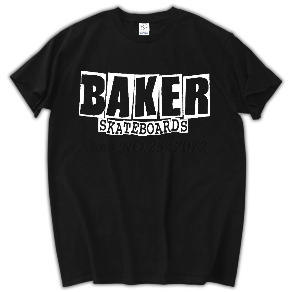 Новая Черная Мужская футболка с коротким рукавом и логотипом Baker Skateboards - Цвет: same as picture